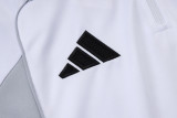 25-26 RMA White grey Kids Half Pull Tracksuit #E25106(童装)(半拉链)