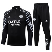 25-26 PSG Jordan Black Half Pull Tracksuit #B2573(半拉链)