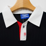 1998 England Black Retro Soccer Jersey