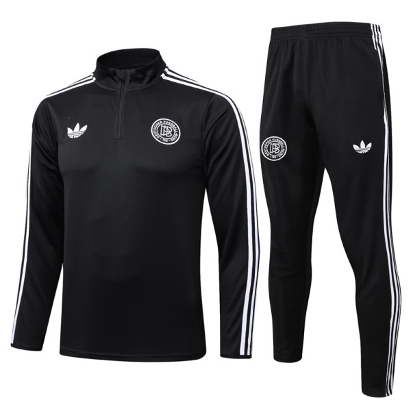 25-26 Germany Black Half Pull Tracksuit #B2579(半拉链)