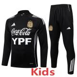 25-26 Argentina Black Kids Half Pull Tracksuit #E25130(童装)(半拉链)