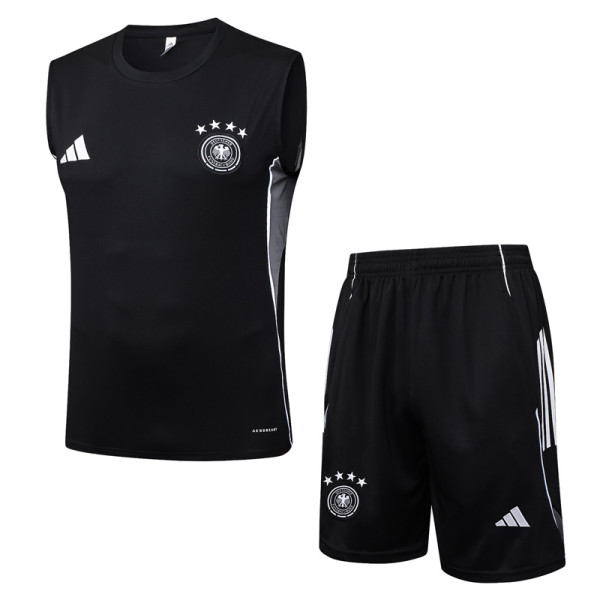 25-26 Germany Black Tank top and shorts suit #D25165