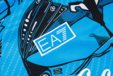 25-26 Napoli Blue Kids Half Pull Tracksuit #E25152(童装)(半拉链)
