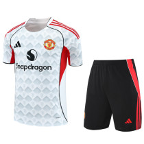 25-26 Man Utd White Training Short Suit