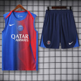 25-26 PSG Blue red Tank top and shorts suit