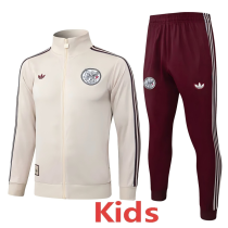 25-26 Ajax Beige Kids Jacket Tracksuit #E25163(童装)