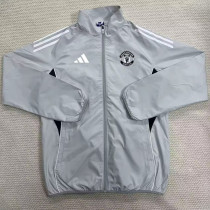 25-26 Man Utd Gray Windbreaker (白边)