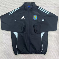 25-26 Aston Villa Black Windbreaker