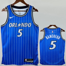 25-26 Magic BANCHERO #5 Blue Top Quality Hot Pressing NBA Jersey(条纹)