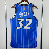25-26 Magic O'NEAL #32 Blue Top Quality Hot Pressing NBA Jersey(条纹)