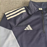 25-26 Schalke 04 Black Half Pull Tracksuit (Pants Have Pocket)(半拉链)