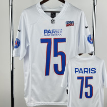 25-26  PSG #75 Casual Edition White NFL Jersey
