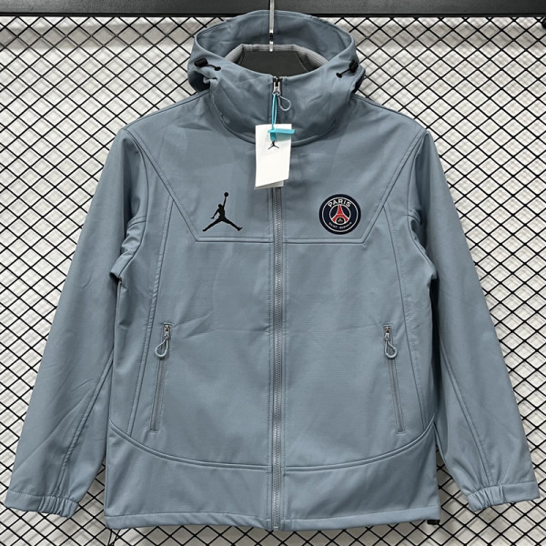 25-26 PSG Jordan Light blue Outdoor Jackets #L6607软料