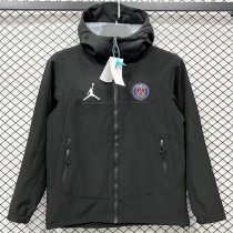 25-26 PSG Jordan Black Outdoor Jackets #L6607软料