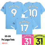 25-26 Man City Fourth 1:1 Fans Soccer Jersey