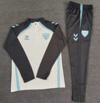 25-26 Malaga White Half Pull Tracksuit (Pants Have Pocket)(半拉链)