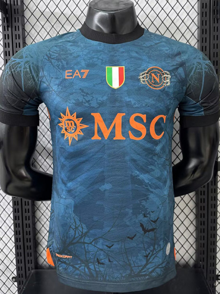 25-26 Napoli Halloween Blue Player Version Soccer Jersey