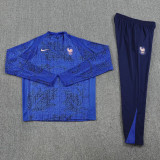 25-26 France Fancy blue Half Pull Tracksuit (半拉链)