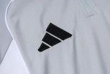 25-26 RMA Grey white Half Pull Tracksuit #B25114(半拉链)