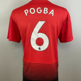 2018-2019 Man Utd Home Long Sleeve Retro Soccer Jersey (长袖)