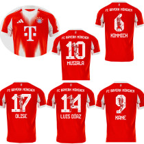 25-26 Bayern Home Print Special Edition Photo Number Fans Soccer Jersey
