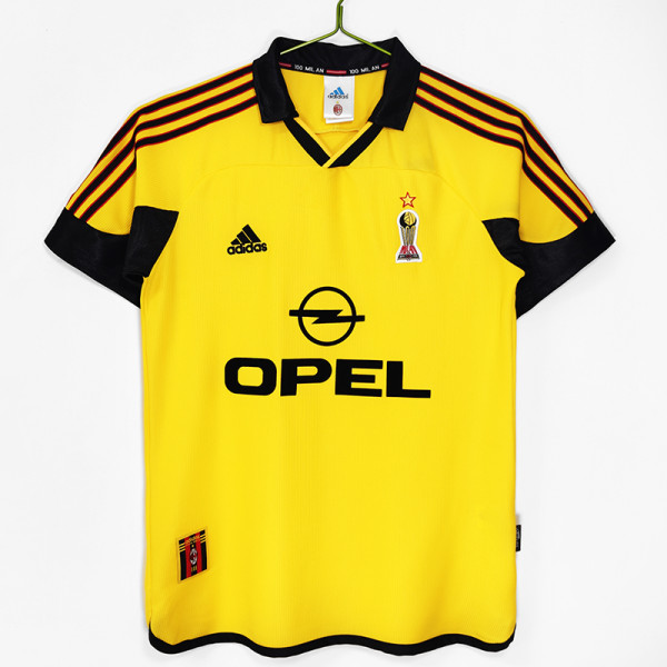 1999-2000 ACM Away Yellow Retro Soccer Jersey