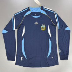 2006 Argentina Away Long Sleeve Retro Soccer Jersey (长袖)