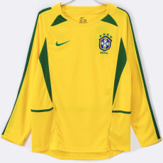 2002 Brazil Home Long Sleeve Retro Soccer Jersey (长袖)