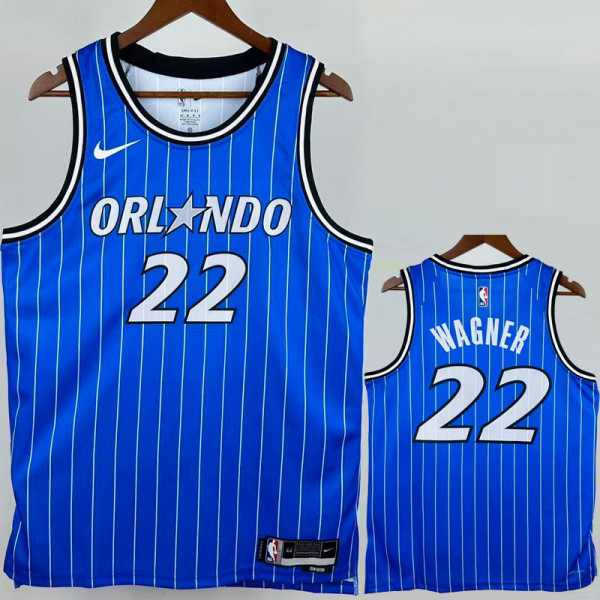 25-26 Magic WAGNER #22 Blue Top Quality Hot Pressing NBA Jersey(条纹)