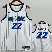 25-26 Magic WAGNER #22 White Top Quality Hot Pressing NBA Jersey(条纹)
