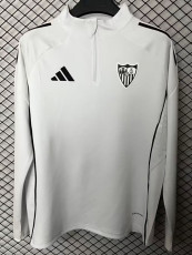 25-26 Sevilla White Half Pull Sportswear Top #半拉上衣