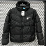 25-26 CV003 NK Black Hooded Cotton Coat #棉衣