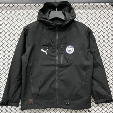 25-26 Man City Black Outdoor Jackets #Y017冲锋衣