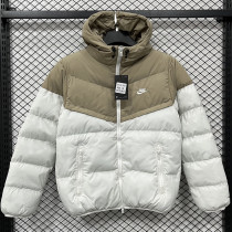 25-26 LT871 NK Khaki White Hooded Cotton Coat #棉衣