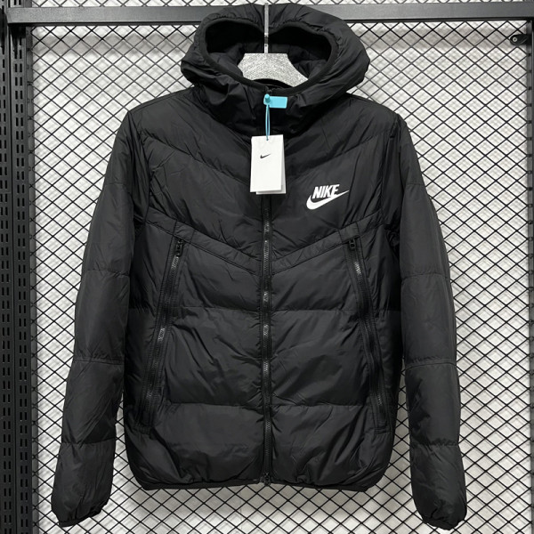 25-26 CV001 NK Black Hooded Cotton Coat #棉衣