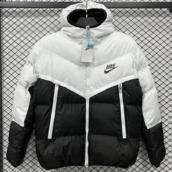 25-26 CV003 NK White Black Hooded Cotton Coat #棉衣