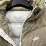 25-26 LT871 NK Khaki White Hooded Cotton Coat #棉衣