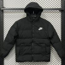 25-26 XD9901 NK Black Hooded Cotton Coat #棉衣