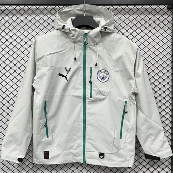 25-26 Man City Gray Outdoor Jackets #Y017冲锋衣