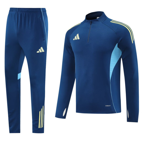 2025 AD Lake blue Half Pull Tracksuit #AB09 (半拉链)