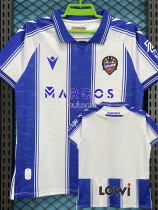 25-26 Levante UD Away Fans Soccer Jersey (黑色背下广告)