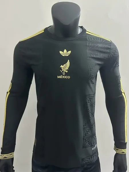 25-26 Mexico Gold Cup Black Long Sleeve Player Version Soccer Jersey (长袖球员)
