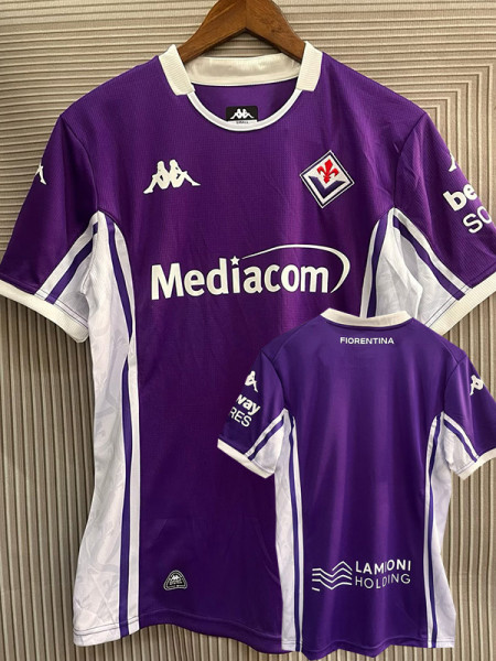 25-26 Fiorentina Home Fans Soccer Jersey (广告版)