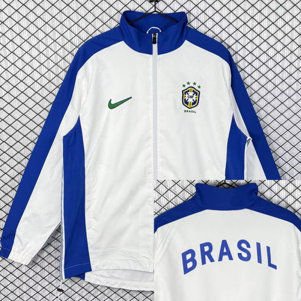 1998 Brazil White Retro Windbreaker