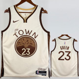 25-26 WARRIORS GREEN #23 Khaki City Edition Top Quality Hot Pressing NBA Jersey (V领)