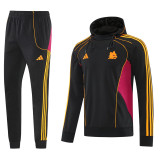 25-26 Roma Black Hoodie Tracksuit (卫衣套装)