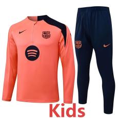 25-26 BAR Orange Kids Half Pull Tracksuit #E25203(童装)(半拉链)