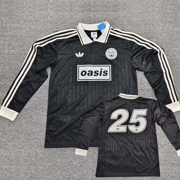 2025 Ad Oasis Joint Edition #25 Black Polo Long Sleeve (白边)长袖