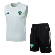 25-26 Al-Ahli Saudi Light green Tank top and shorts suit #D25262