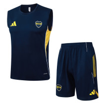 25-26 Boca Juniors Royal blue Tank top and shorts suit #D25261